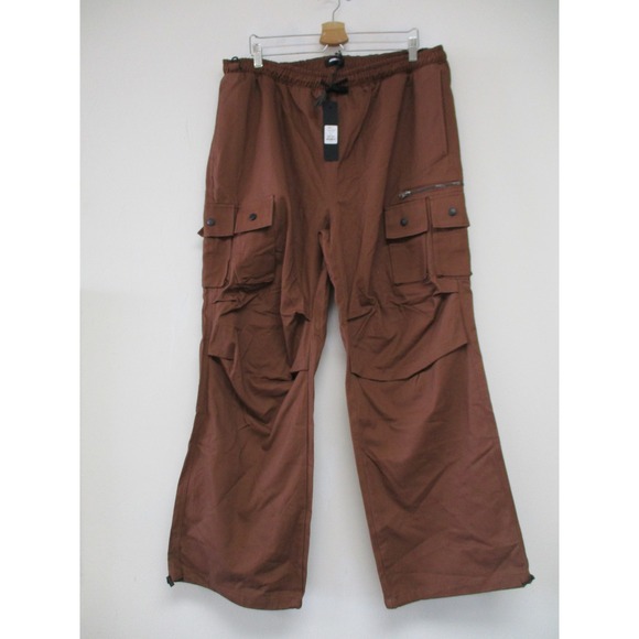 Fashion Nova Other - Fashion Nova Cargo Pants Men 2XL Brown Practical Baggy Utility